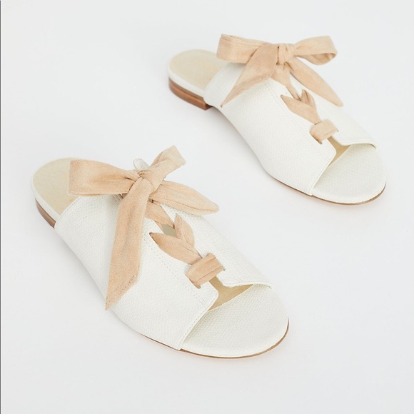 NIB Nude Soft Laces Chic Mule Slide Sandals - Picture 3 of 8